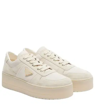 Prada Downtown Bold Re-Nylon and suede sneakers | Thumbnail 1 Prada Downtown Bold Re-Nylon and suede sneakers | Thumbnail 1