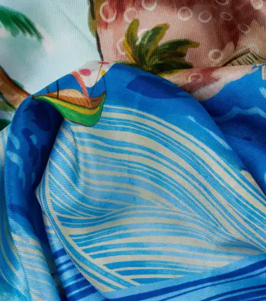 ALÉMAIS Alémais Printed silk twill scarf | Thumbnail 3