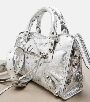 Balenciaga Le City Small metallic leather tote bag | Thumbnail 4 Balenciaga Le City Small metallic leather tote bag | Thumbnail 4