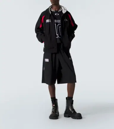 Balenciaga x NBA logo cotton fleece hoodie | Thumbnail 4 Balenciaga x NBA logo cotton fleece hoodie | Thumbnail 4