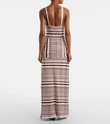 Aya Muse Aella knitted striped cotton-blend maxi dress | Thumbnail 2