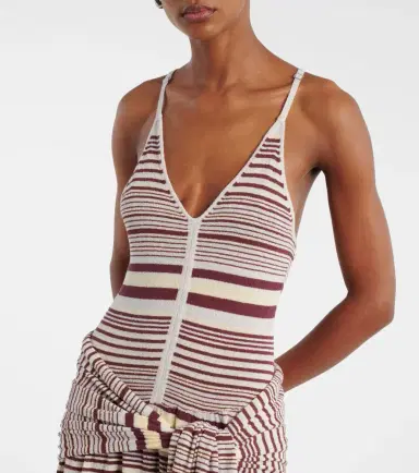 Aya Muse Aella knitted striped cotton-blend maxi dress | Thumbnail 3