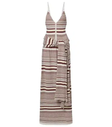 Aya Muse Aella knitted striped cotton-blend maxi dress | Thumbnail 1