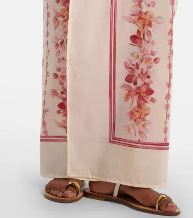 Agua by Agua Bendita Lavanda floral cotton and silk beach cover-up | Thumbnail 4