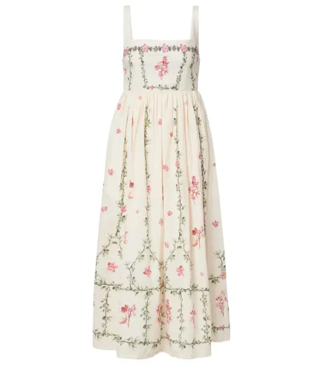 Agua by Agua Bendita Barbara floral cotton midi dress