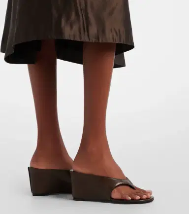 Jude Yaga leather wedge thong sandals | Thumbnail 5