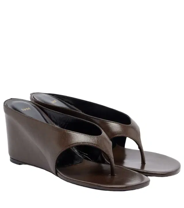 JUDE Yaga leather wedge thong sandals