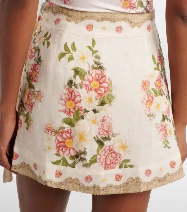 Agua by Agua Bendita Luna floral linen beach cover-up | Thumbnail 4