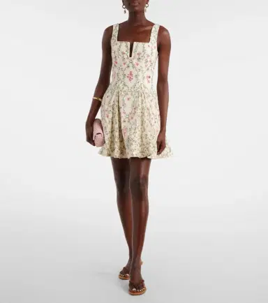Agua by Agua Bendita Agua floral cotton minidress | Thumbnail 4