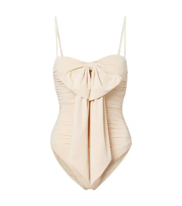 Como bow-detail draped swimsuit