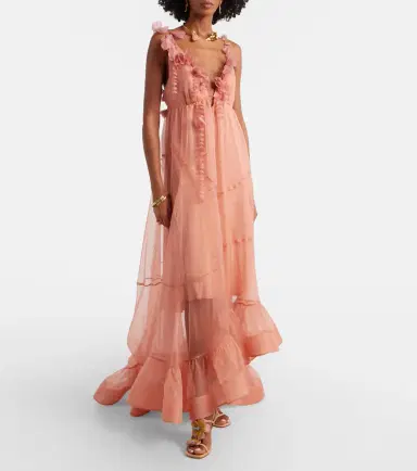 Zimmermann Como floral-appliqué silk maxi dress | Thumbnail 4