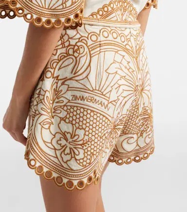 Zimmermann Como embroidered cotton shorts | Thumbnail 2 Zimmermann Como embroidered cotton shorts | Thumbnail 2