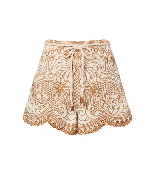 Como embroidered cotton shorts