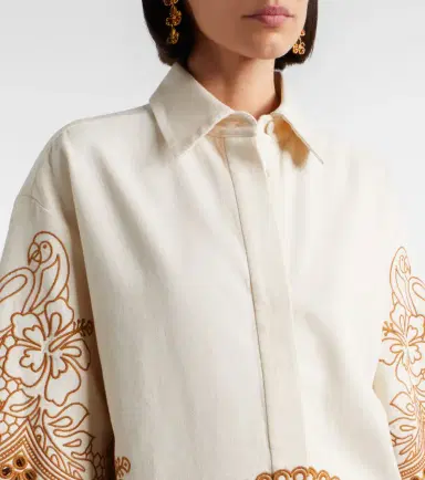 Zimmermann Como embroidered cotton shirt | Thumbnail 3