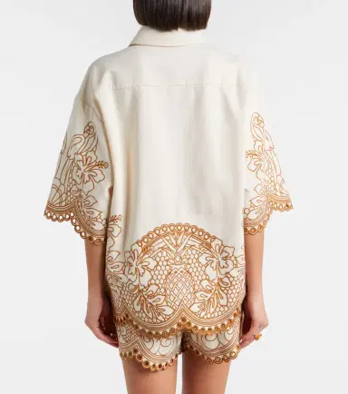 Zimmermann Como embroidered cotton shirt | Thumbnail 5