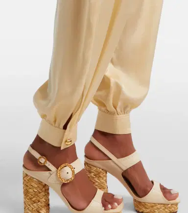 Zimmermann Como silk satin tapered pants | Thumbnail 2