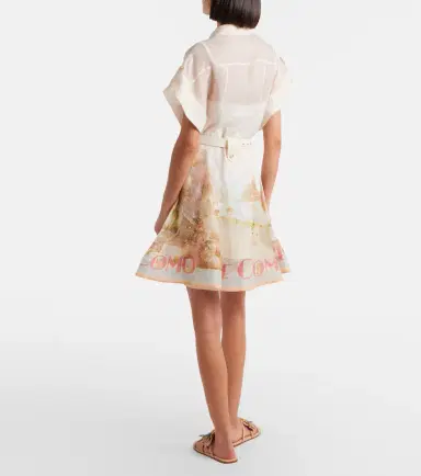 Zimmermann Como printed linen and silk shirt dress | Thumbnail 3 Zimmermann Como printed linen and silk shirt dress | Thumbnail 3