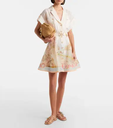 Zimmermann Como printed linen and silk shirt dress | Thumbnail 5 Zimmermann Como printed linen and silk shirt dress | Thumbnail 5