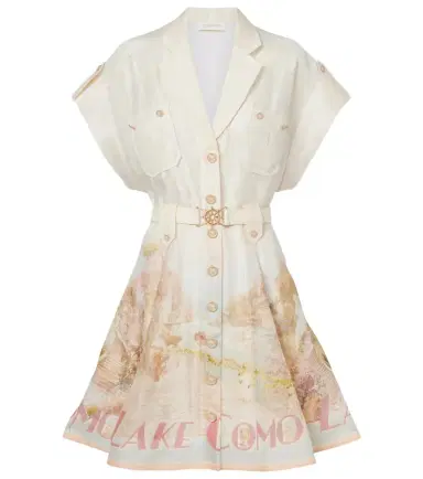 Zimmermann Como printed linen and silk shirt dress | Thumbnail 1 Zimmermann Como printed linen and silk shirt dress | Thumbnail 1