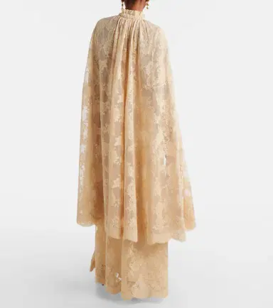 Zimmermann Como silk-trimmed lace cape | Thumbnail 6