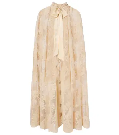 Zimmermann Como silk-trimmed lace cape | Thumbnail 1