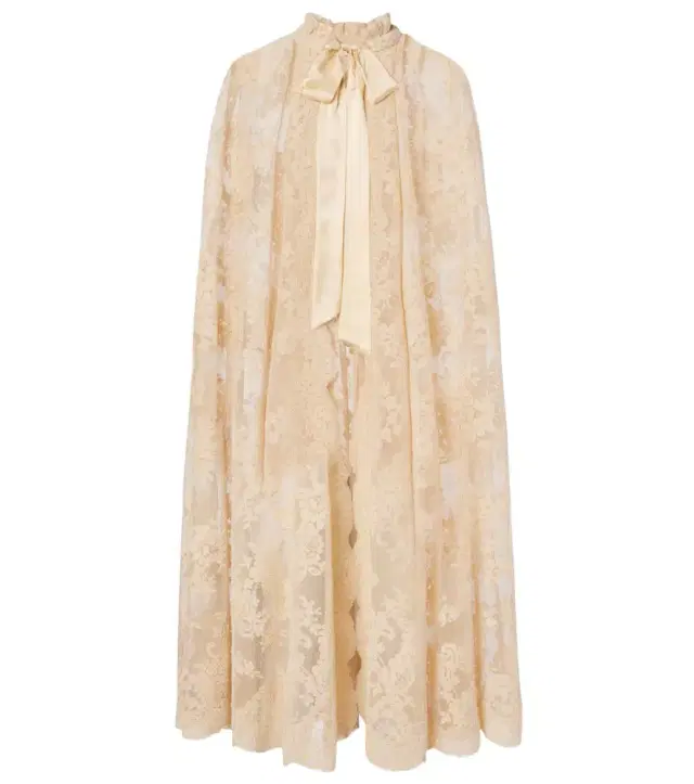 Como silk-trimmed lace cape