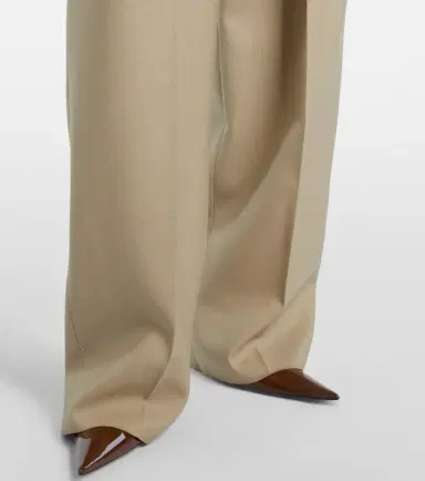 Saint Laurent Wool and silk wide-leg pants | Thumbnail 4