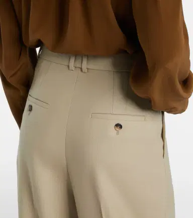 Saint Laurent Wool and silk wide-leg pants | Thumbnail 6