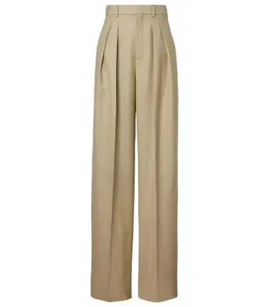 Saint Laurent Wool and silk wide-leg pants | Thumbnail 1