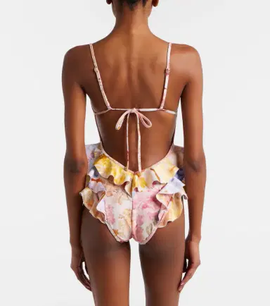 Zimmermann Como floral ruffled swimsuit | Thumbnail 3 Zimmermann Como floral ruffled swimsuit | Thumbnail 3
