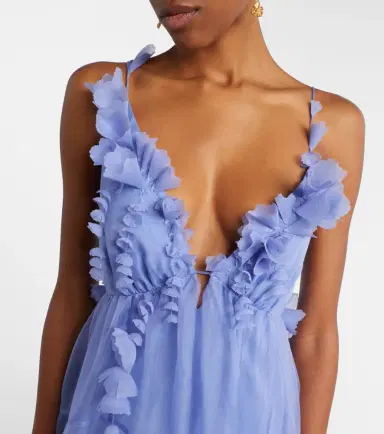 Zimmermann Como asymmetric floral-appliqué silk minidress | Thumbnail 5 Zimmermann Como asymmetric floral-appliqué silk minidress | Thumbnail 5