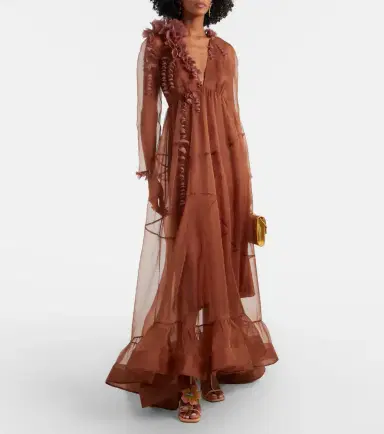 Zimmermann Como floral-appliqué silk maxi dress | Thumbnail 2