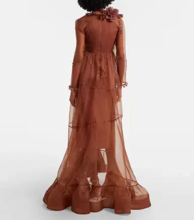 Zimmermann Como floral-appliqué silk maxi dress | Thumbnail 3