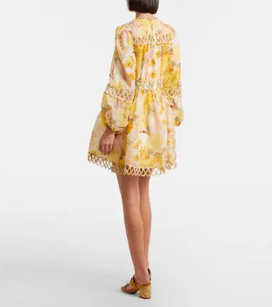 Zimmermann Como floral linen and silk minidress | Thumbnail 3