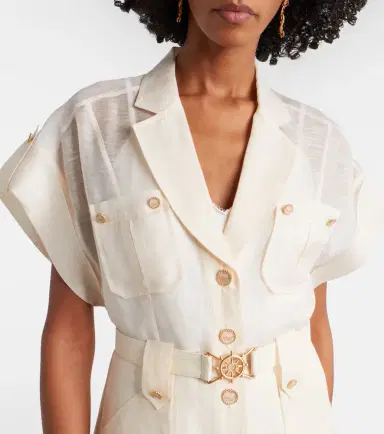 Zimmermann Como linen and silk jumpsuit | Thumbnail 4 Zimmermann Como linen and silk jumpsuit | Thumbnail 4