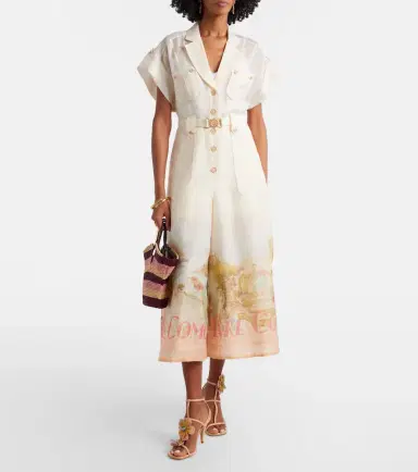 Zimmermann Como linen and silk jumpsuit | Thumbnail 5 Zimmermann Como linen and silk jumpsuit | Thumbnail 5
