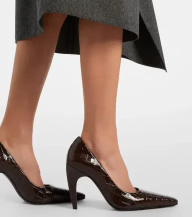 Jude Fame 105 croc-embossed leather pumps | Thumbnail 5