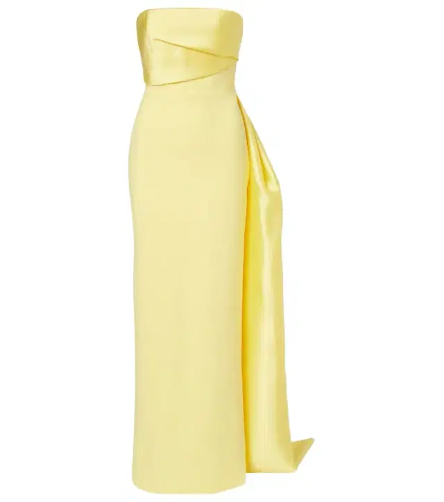 Kinsley draped strapless gown