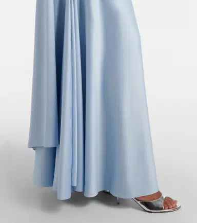 Solace London Cece halterneck crêpe and satin gown | Thumbnail 2 Solace London Cece halterneck crêpe and satin gown | Thumbnail 2
