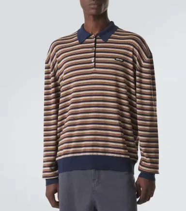 Miu Miu Striped virgin wool polo sweater | Thumbnail 3