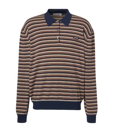 Miu Miu Striped virgin wool polo sweater | Thumbnail 1