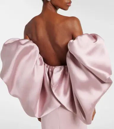 Solace London Floris satin-trimmed off-shoulder gown | Thumbnail 2 Solace London Floris satin-trimmed off-shoulder gown | Thumbnail 2