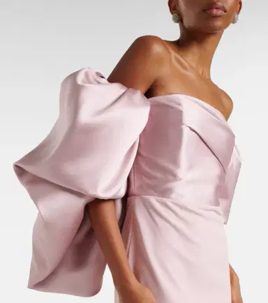 Solace London Floris satin-trimmed off-shoulder gown | Thumbnail 6 Solace London Floris satin-trimmed off-shoulder gown | Thumbnail 6