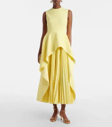 Solace London Severny draped pleated midi dress | Thumbnail 5