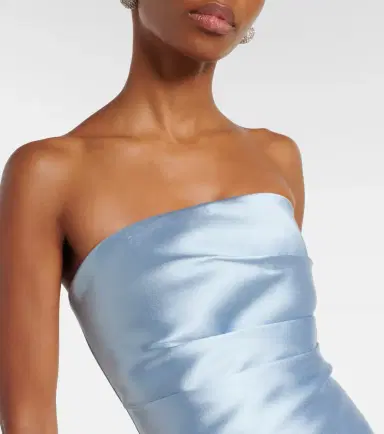 Solace London Claudette satin-trimmed bustier gown | Thumbnail 3