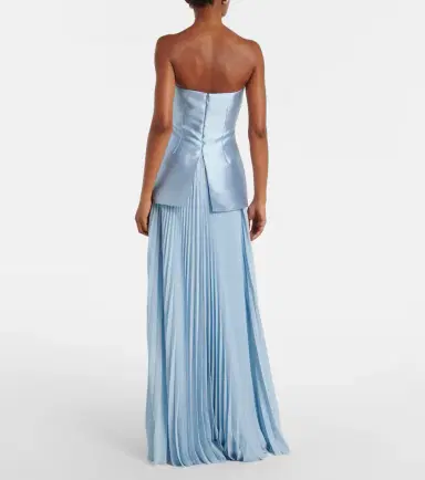 Solace London Claudette satin-trimmed bustier gown | Thumbnail 5