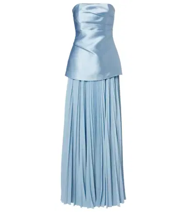 Solace London Claudette satin-trimmed bustier gown | Thumbnail 1