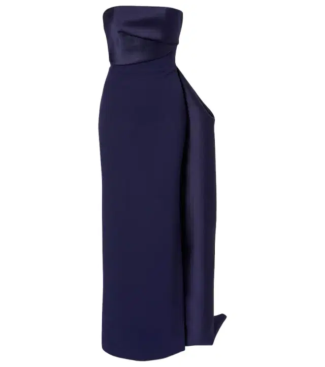 Kinsley draped strapless gown