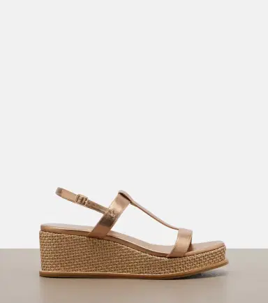 Jimmy Choo Theia metallic leather wedge sandals | Thumbnail 3