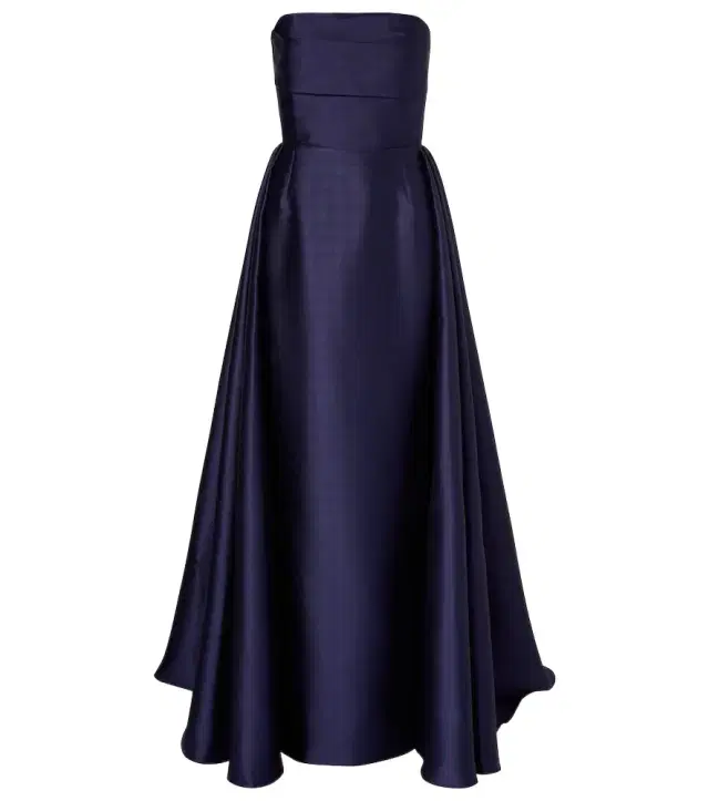 Strapless satin gown